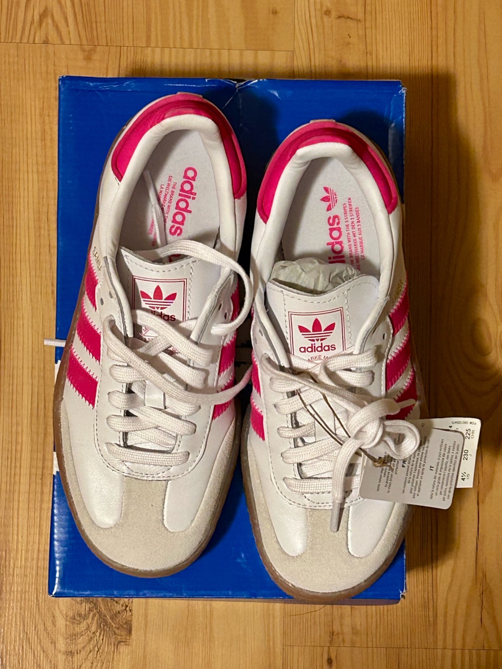 Adidas Samba White & Pink Women's Low-Top Sneakers